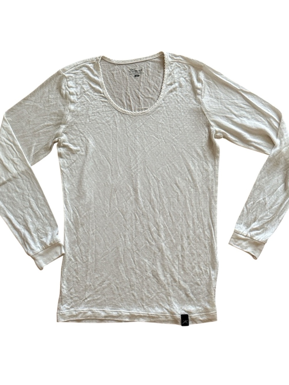 WOMENS TERRAMAR THERMASILK SCOOP NECK TOP 100% PURE FILAMENT SILK INSULATING SM